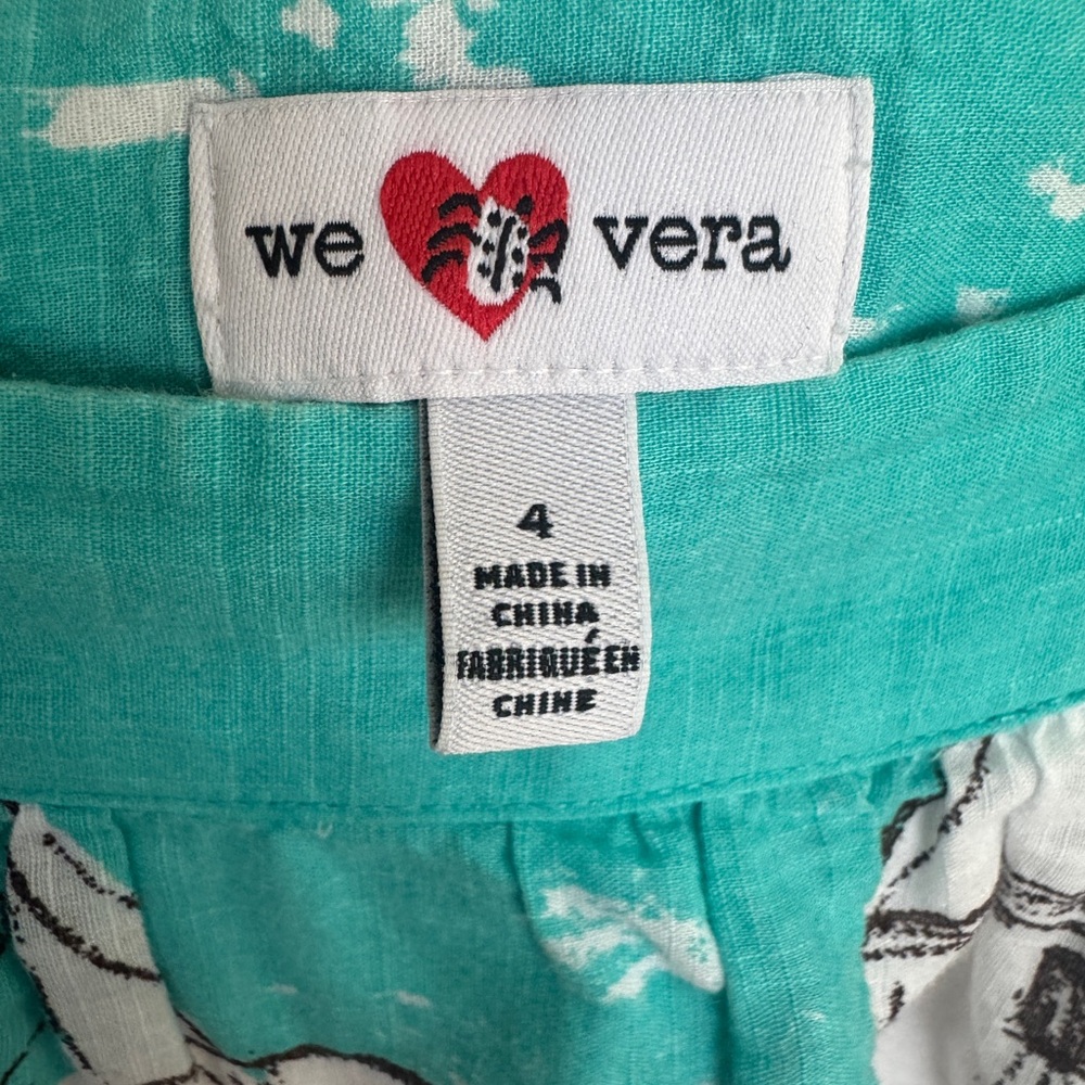 Anthropologie Seabound Scenic Boat Print A-Line Skirt By We Heart Vera - size 4 - Picture 3 of 3